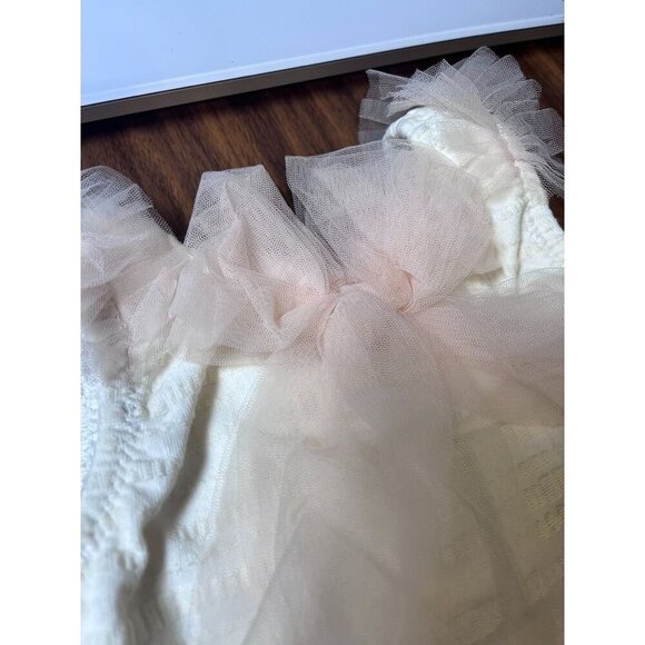 Sequin Glam Romper 3M Pink Tulle Western Boho Hippie Feminine Festive Holiday - Picture 5 of 10